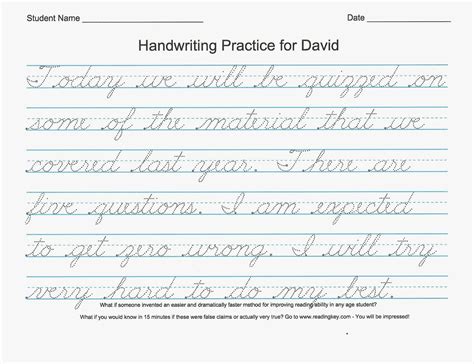 Cursive Writing Worksheet For Grade 4 Writing Worksheets