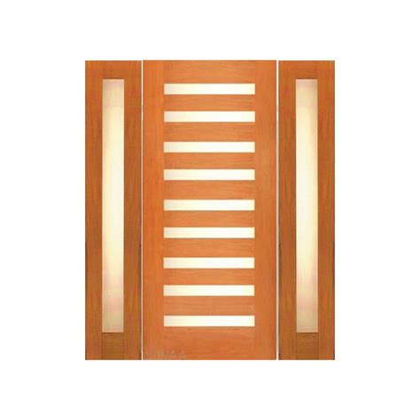 ESWDA 54x80 Exterior Mahogany Contemporary Single Door With Two