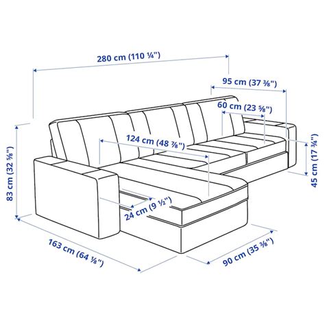 Kivik Sofa With Chaise Tresund Light Beige Ikea