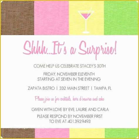 Surprise Party Invitations Templates Free Of Surprise Birthday