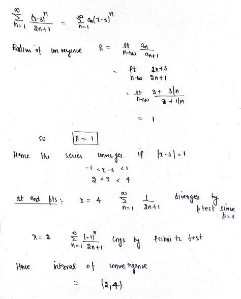 Solved Find The Radius And Interval Of Convergence Of The Power