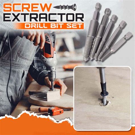 Damaged Screw Extractor Kit And Stripped Screw Extractor Set With