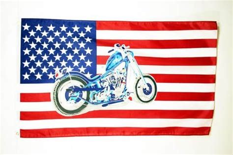 Az Flag Flagge Usa Mit Motorrad X Cm Vereinigten Staaten Von