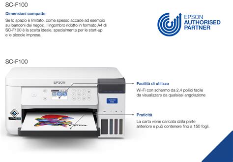 Epson Surecolor Sc F Stampante Sublimatica Compatta Per