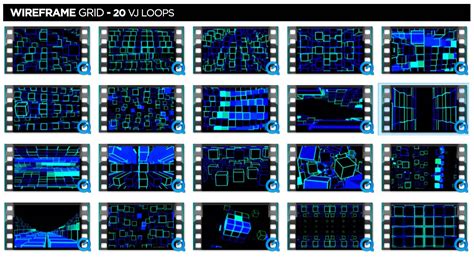 Wireframe Grid Ii 20 Vj Loops Pack Volumetricks Vj Loops Store