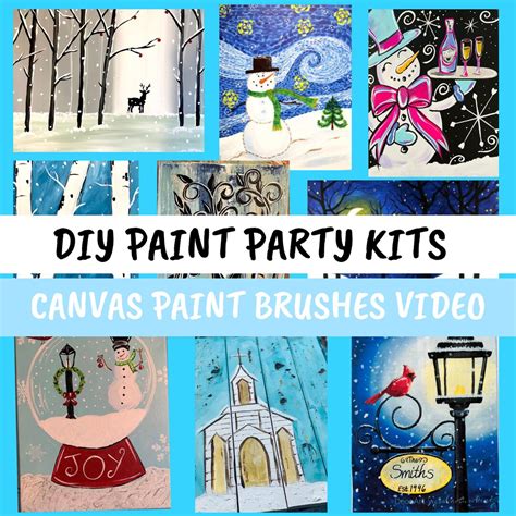 Paint Party Kits Diy Paint Party At Home Sip And Paint Virtual At Home