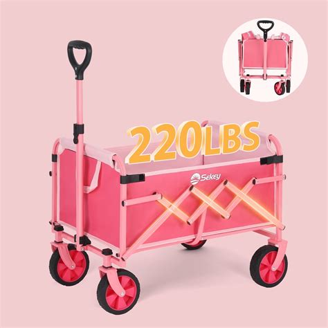 Sekey Lbs Collapsible Wagon Cart L Large Capacity Beach Wagon