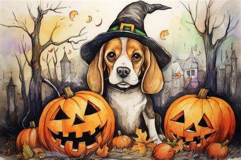 Halloween Beagle – Diamond Painting