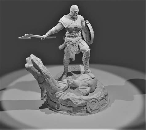 God Of War Kratos Game Figure 3d Design Stl File Etsy