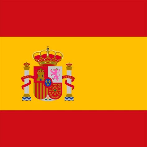 Premium Vector Spain Flag Official Colors Vector Illustration