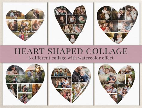 Heart Shaped Collage - Brown Leopard