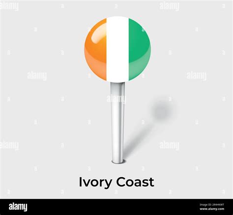 Ivory Coast Country Flag Pin Map Marker Stock Vector Image Art Alamy