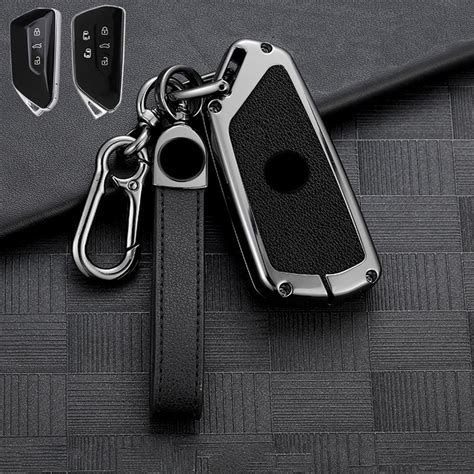 Zinc Alloy Leather Tpu Car Key Fob Case Cover For Vw Golf Mk Teramon