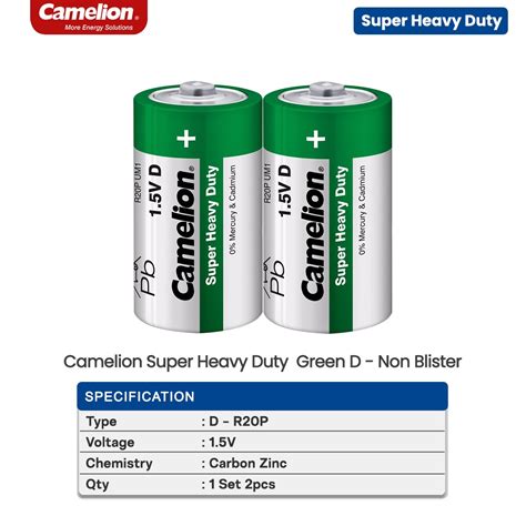 Camelion Super Heavy Duty D BP2 Green Camelion Indonesia