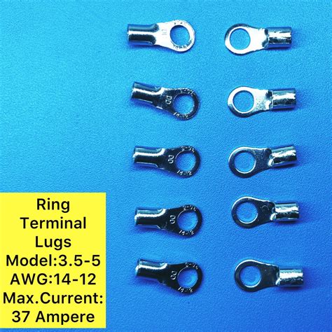 100Pcs RNB 3 5 5 AWG 14 12 Non Insulated Ring Terminal Lugs Lazada PH