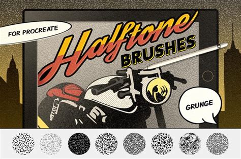 Best Halftone Brushes Photoshop Procreate Illustrator