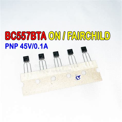 ทรานซิสเตอร์ Bc557 Bc557bta Onsemifairchild 45v01a