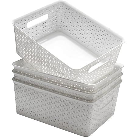 amazoncom bino plastic basket small white  stable