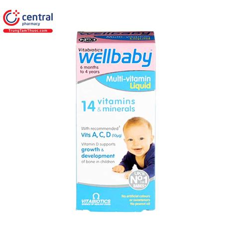 ChÍnh HÃng Wellbaby Multi Vitamin Liquid Bổ Sung Dưỡng Chất Cho Bé