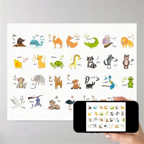 arabic Alphabet animals Poster | Zazzle en 2024