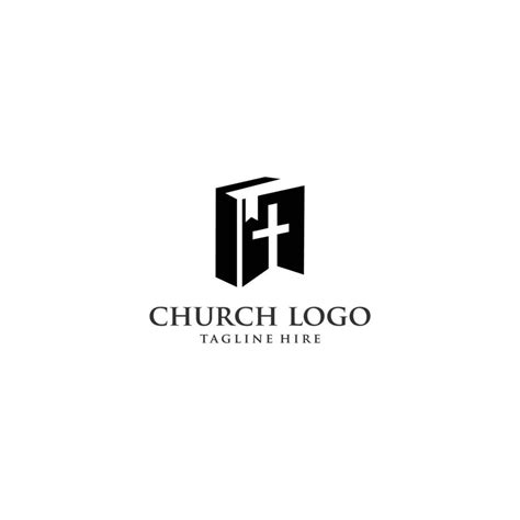 Church Logo Christian Symbols The Cross Of Jesus The Fire Of The Holy Spirit And The Dove