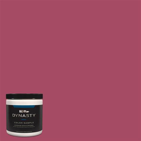 BEHR DYNASTY 8 Oz 120D 5 Glazed Raspberry Satin Enamel Stain Blocking