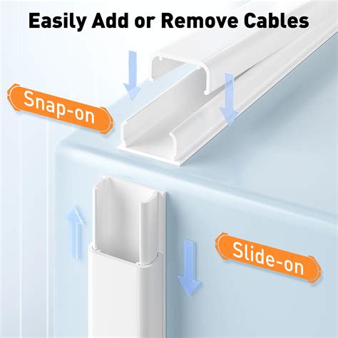 Delamu Cable Management 62 8in Cable Hider Wire Hiders For Tv On Wall Cord Hider Wall Cable