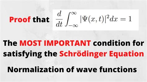 Normalization Of The Schrödinger Equation Solutions Proving That