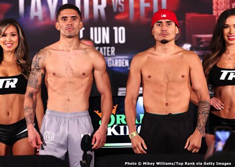 Josh Taylor And Teofimo Lopez Weigh In Taylor 1398 Lopez 140 Latest Boxing News