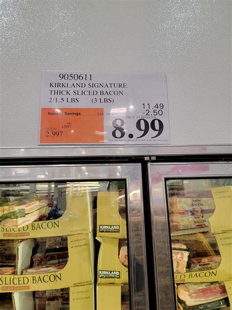 Kirkland bacon price drop, dedham, ma : r/Costco