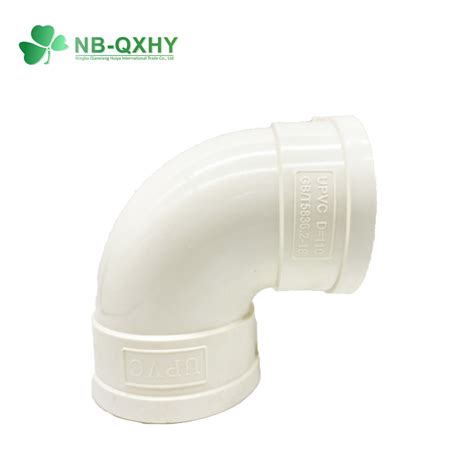 White Grey UPVC PVC Plastic GB DIN Standard Pipe Fittings For Water