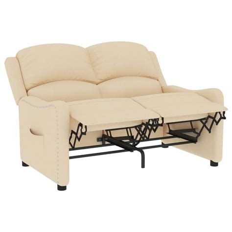 VGEBY Fauteuil inclinable à 2 places Crème Tissu 3084509 Cdiscount Maison