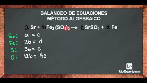 Balanceo De Ecuaciones Por Metodo Algebraico Pdf