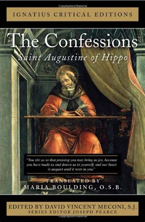 The Confessions Saint Augustine Of Hippo Ignatius Critical Editions