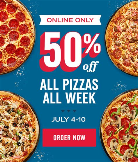 Dominos Pizza Canada Special Offer Save 50 Off All Pizzas When You