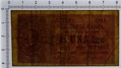 Lira Buono Di Cassa Effige Vittorio Emanuele Iii Prima Serie