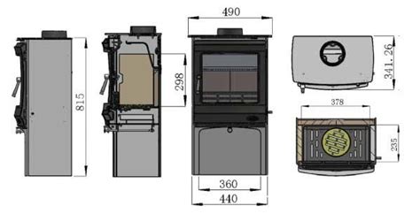 HENLEY ELCOMBE 5KW DEFRA APPROVED WOOD BURNING STOVE WITH LOG BOX