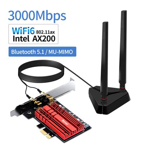 Carte R Seau Wi Fi Sans Fil Mbps Intel Ax Pcie Adaptateur