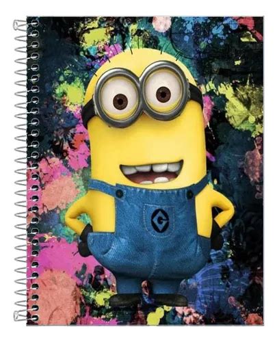 Caderno Minions Capa Dura Mat Rias Folhas Mercadolivre