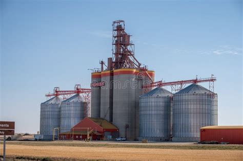 Richardson Pioneer Grain Terminal In Rural Saskatchewan Editorial