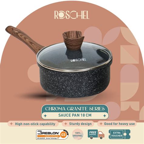 Jual ROSCHEL Sauce Pan 16 18 Cm CHROMA Granite Series Shopee