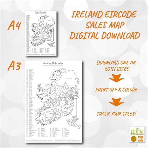 Ireland Eircode Sales Map Gfx Design Studio