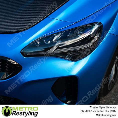 3m 2080 Satin Perfect Blue Vinyl Wrap S347