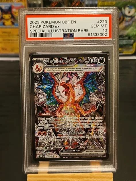 Charizard Ex Alternative Art Psa Obsidian Flames Karte