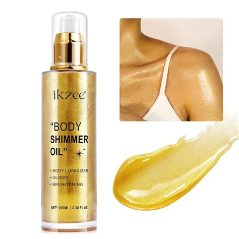 Body Shimmer Oil Moisturizing Long Lasting Body Luminizer Face Brighten Waterproof