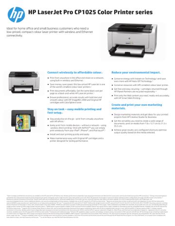 HP LaserJet Pro CP1025 Color Printer series | Manualzz