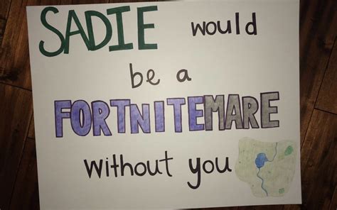 Fortnite Sadie Proposal Promposal Sadie Hawkins Proposals Homecoming Proposal