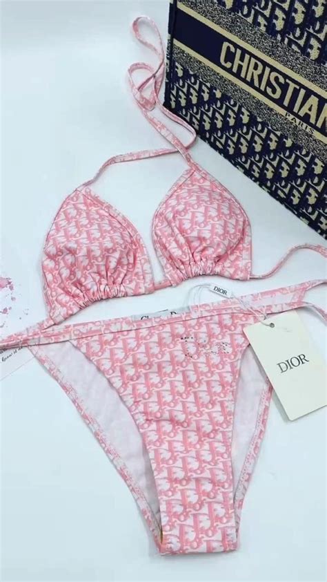 DIOR PINK BIKINI Summer 2022 Bikini Swimwear Luxury Pink Y2k