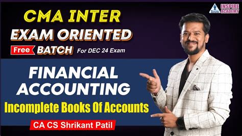 Cma Inter Financial Accounting Exam Oriented Batch Lec Ca Cs