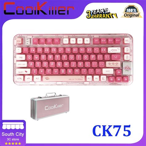 Coolkiller Ck Hot Plug The Third Mock Examination Bluetooth Wireless Mechanical Pink Keyboard